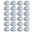 Solar Wall Lights LED 24 pcs Round Silver