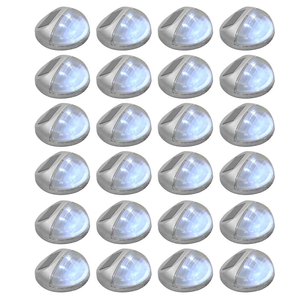 Solarwandlampen Led Rond Kleurig 24 Zilver