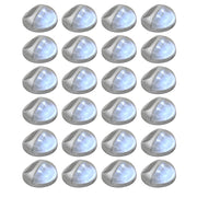 Solarwandlampen LED rond zilver 24 stuks