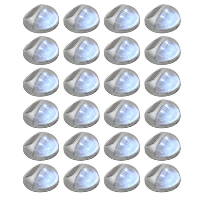 Solarwandlampen Led Rond Kleurig 24 Zilver