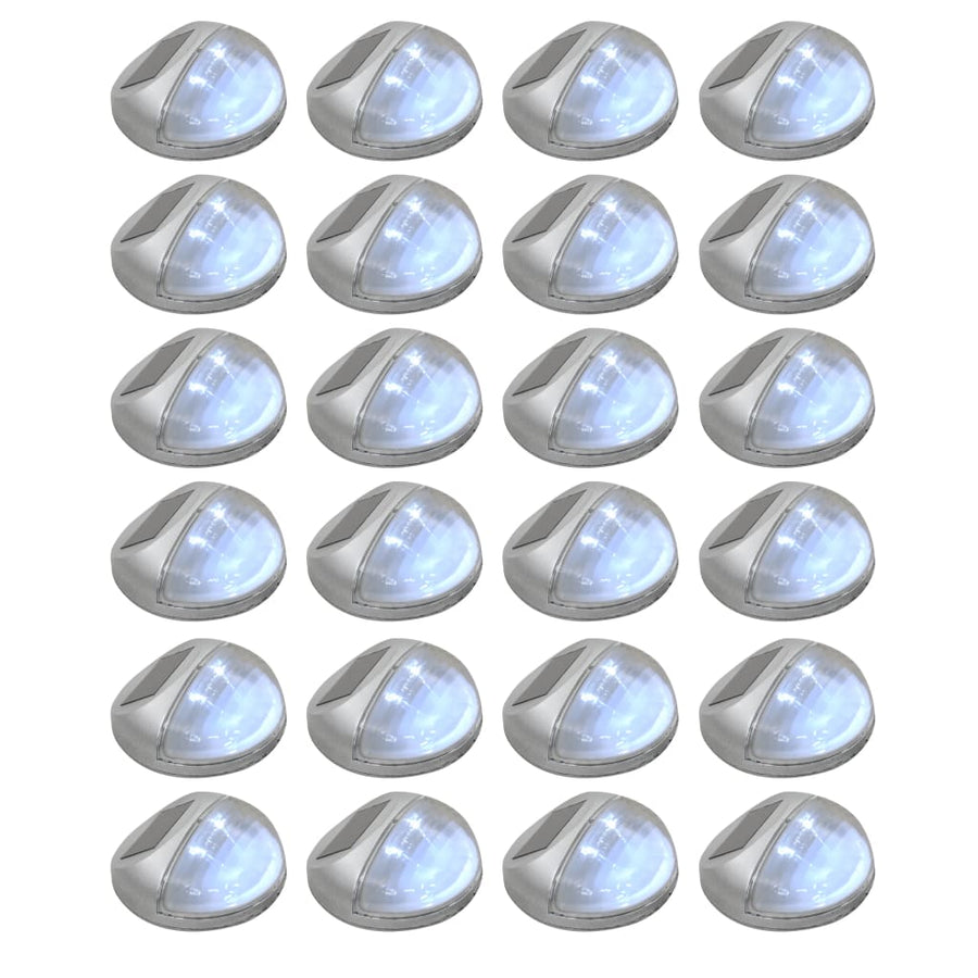 Solarwandlampen Led Rond Kleurig 24 Zilver
