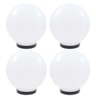 Buitenlamp rond 25 cm PMMA wit 4 stuks