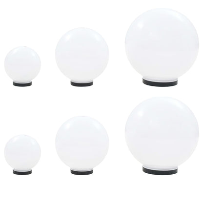 -Delige Led-Bollampenset Rond 20/30/40 Cm Pmma 6