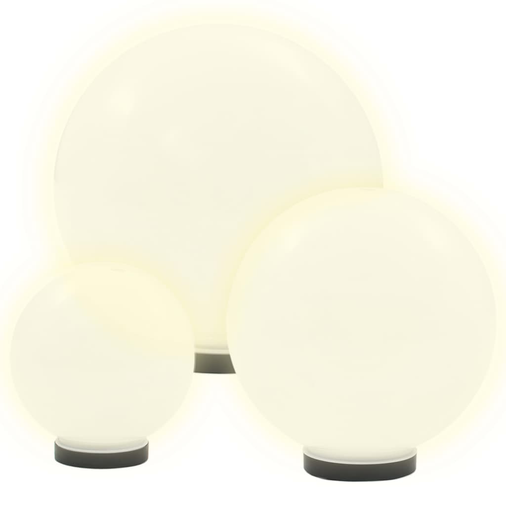 -Delige Led-Bollampenset Rond 20/30/40 Cm Pmma 6