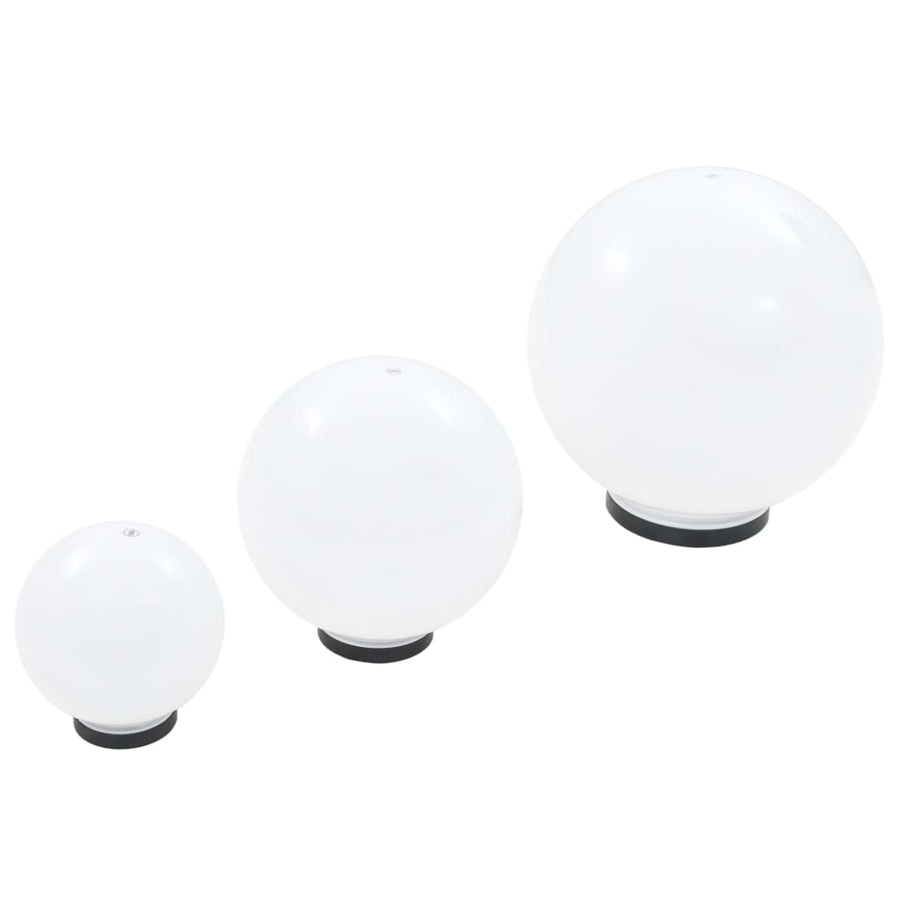 -Delige Led-Bollampenset Rond 20/30/40 Cm Pmma 6