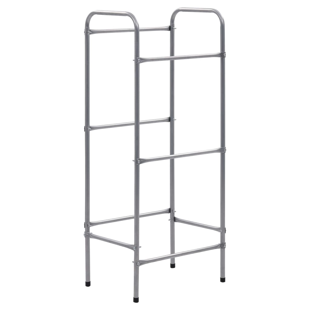 Opbergrek Voor 3 Kratten 50X33X6 Staal Zilverkleurig 50 x 33 x 116 cm