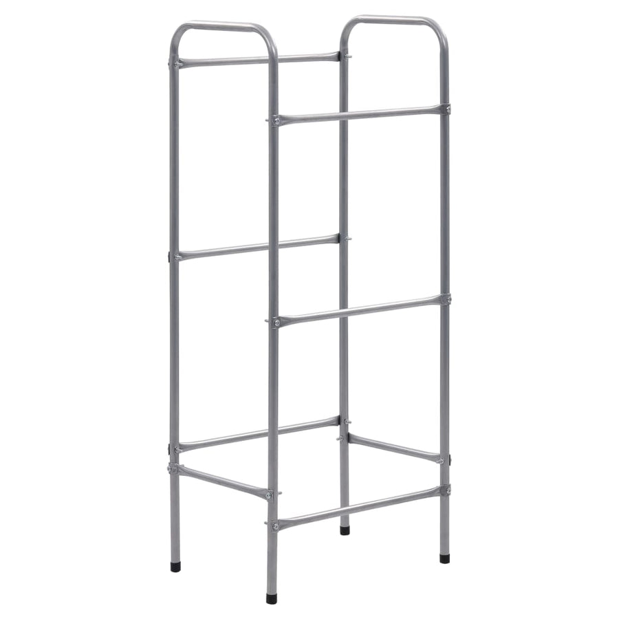 Opbergrek Voor 3 Kratten 50X33X6 Staal Zilverkleurig 50 x 33 x 116 cm