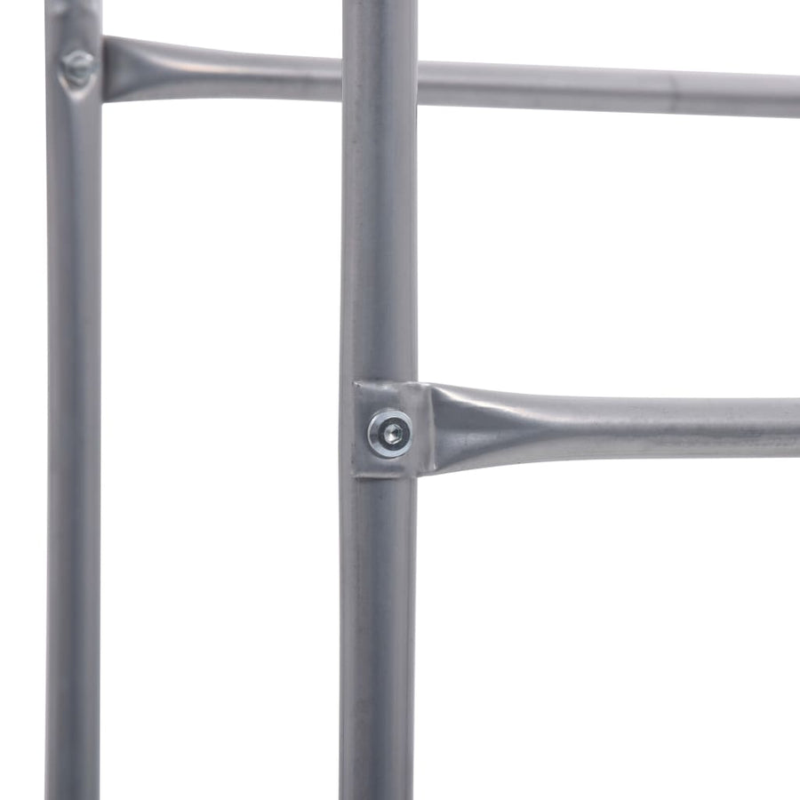 Opbergrek Voor 3 Kratten 50X33X6 Staal Zilverkleurig 50 x 33 x 116 cm
