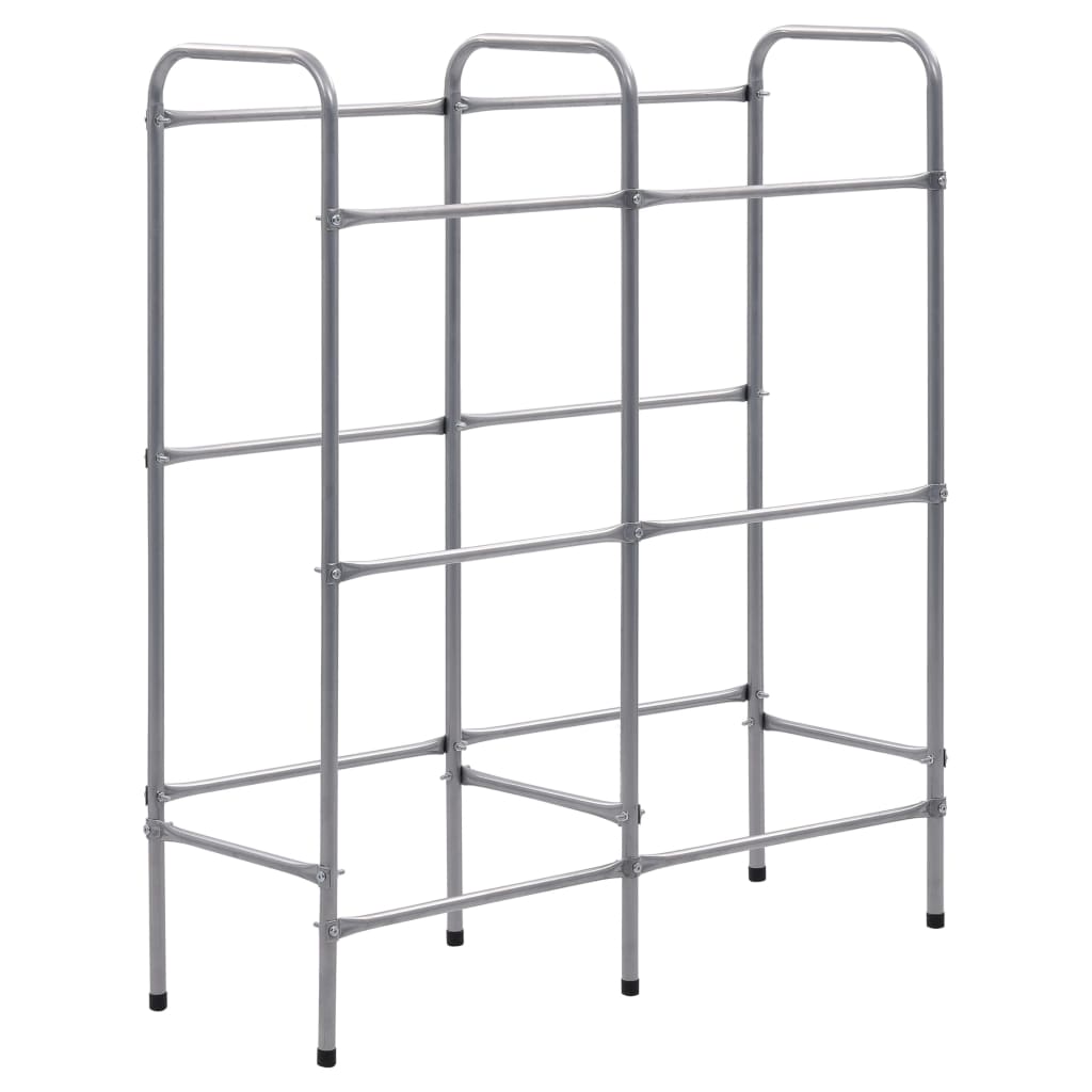 Opbergrek Voor 6 Kratten Steel Zilverkleurig 96 x 33 x 116 cm