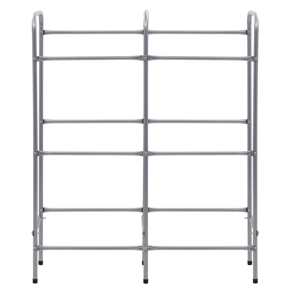 Opbergrek Voor 6 Kratten Steel Zilverkleurig 96 x 33 x 116 cm