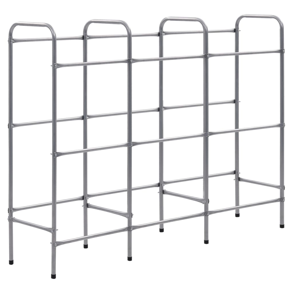 Opbergrek Voor 9 Kratten 45X33X6 Staal Zilverkleurig 145 x 33 x 116 cm