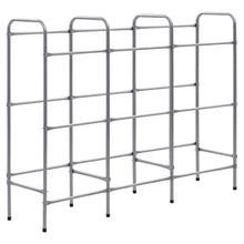 Opbergrek Voor 9 Kratten 45X33X6 Staal Zilverkleurig 145 x 33 x 116 cm