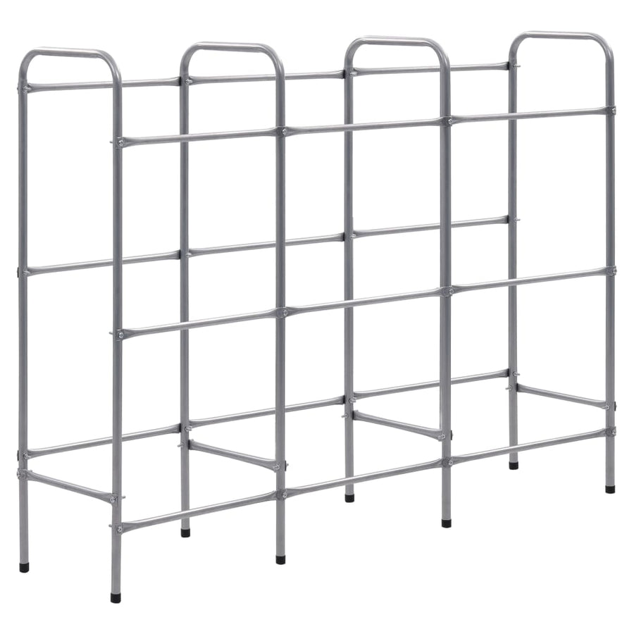 Opbergrek Voor 9 Kratten 45X33X6 Staal Zilverkleurig 145 x 33 x 116 cm