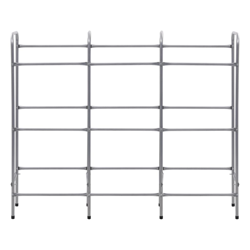 Opbergrek Voor 9 Kratten 45X33X6 Staal Zilverkleurig 145 x 33 x 116 cm
