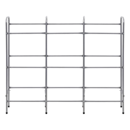 Opbergrek Voor 9 Kratten 45X33X6 Staal Zilverkleurig 145 x 33 x 116 cm