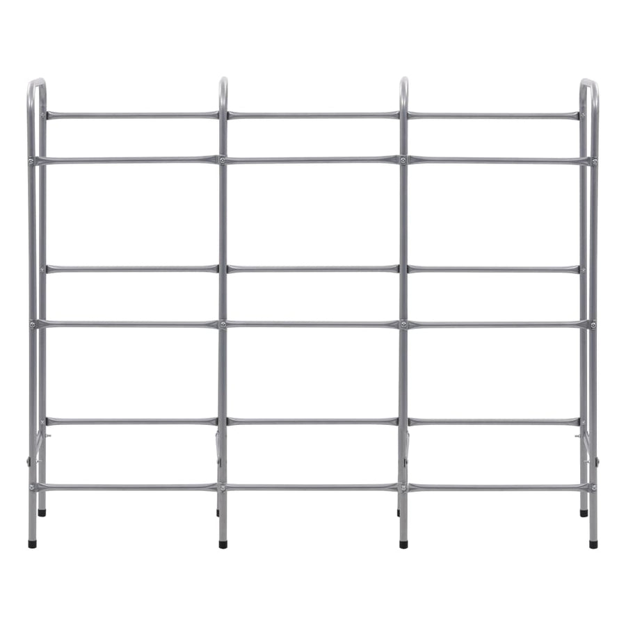 Opbergrek Voor 9 Kratten 45X33X6 Staal Zilverkleurig 145 x 33 x 116 cm