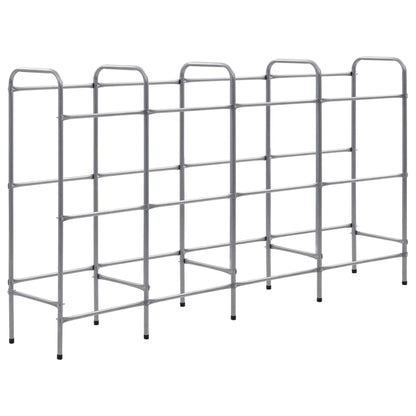 Opbergrek Voor 2 Kratten Staal Zilverkleurig 190 x 33 x 116 cm