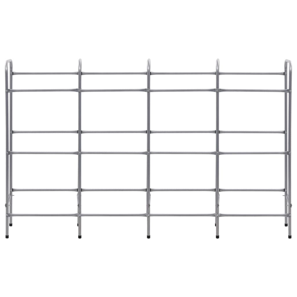 Opbergrek Voor 2 Kratten Staal Zilverkleurig 190 x 33 x 116 cm