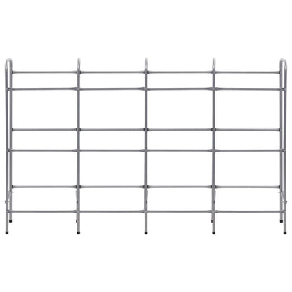 Opbergrek Voor 2 Kratten Staal Zilverkleurig 190 x 33 x 116 cm