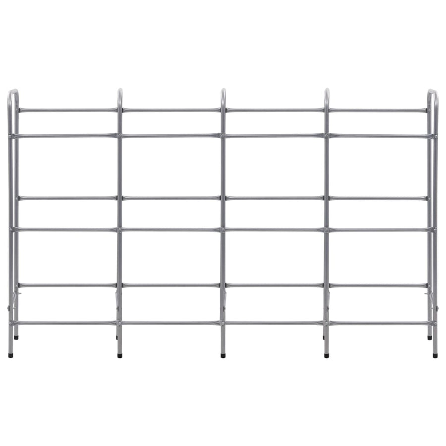 Opbergrek Voor 2 Kratten Staal Zilverkleurig 190 x 33 x 116 cm