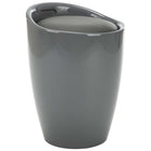 Storage Ottoman Faux Leather Grey