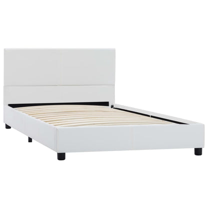 Bedframe Kunstleer Wit 90X200 Cm 90 x 200 cm
