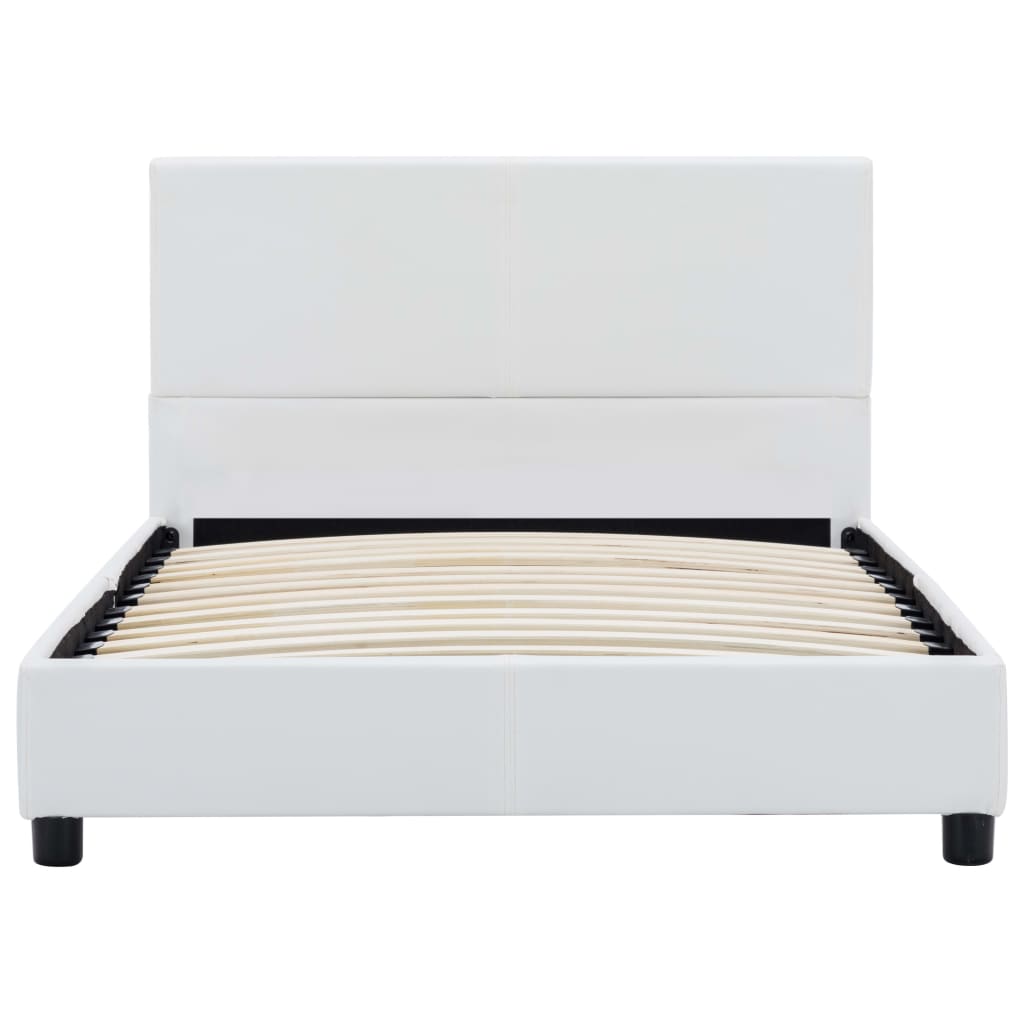 Bedframe Kunstleer Wit 90X200 Cm 90 x 200 cm