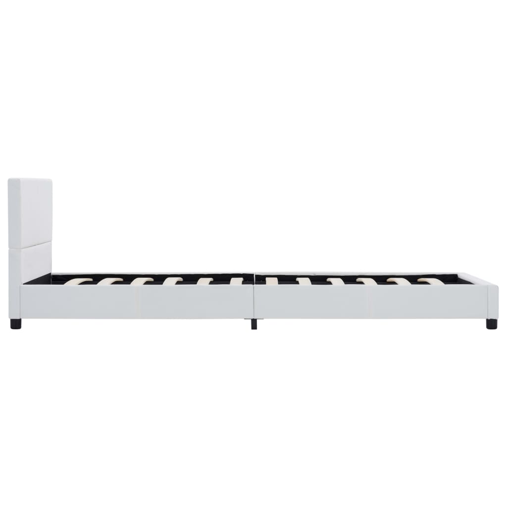 Bedframe Kunstleer Wit 90X200 Cm 90 x 200 cm