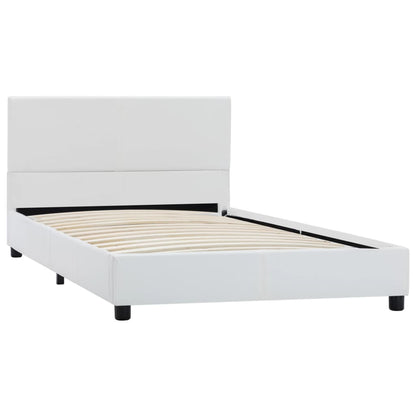 Bedframe Kunstleer Wit 100X200 Cm 100 x 200 cm