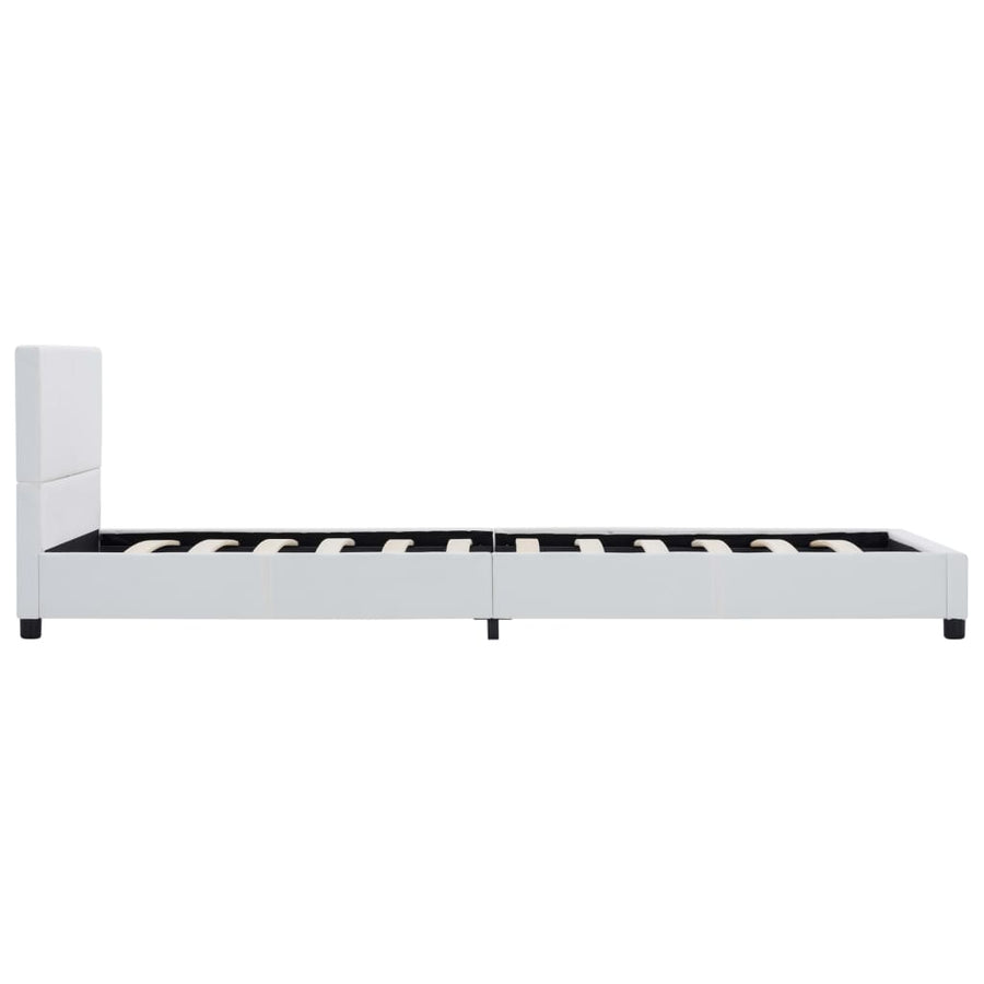 Bedframe Kunstleer Wit 100X200 Cm 100 x 200 cm
