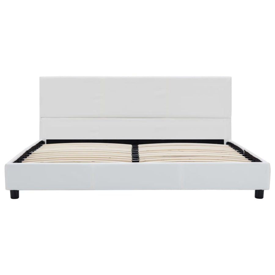 Bedframe Kunstleer Wit 120X200 Cm 120 x 200 cm