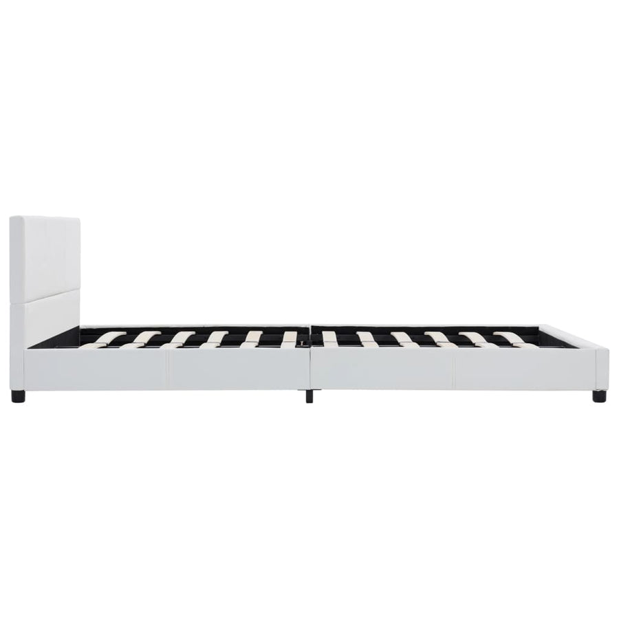 Bedframe Kunstleer Wit 120X200 Cm 120 x 200 cm