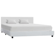 Bedframe kunstleer wit 140x200 cm