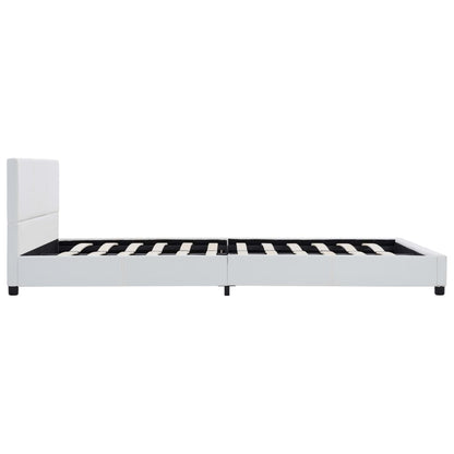 Bedframe Kunstleer 140 x 200 cm Wit