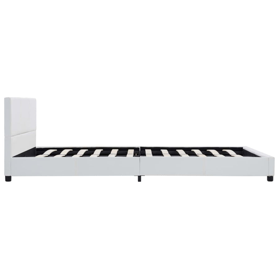 Bedframe Kunstleer 140 x 200 cm Wit