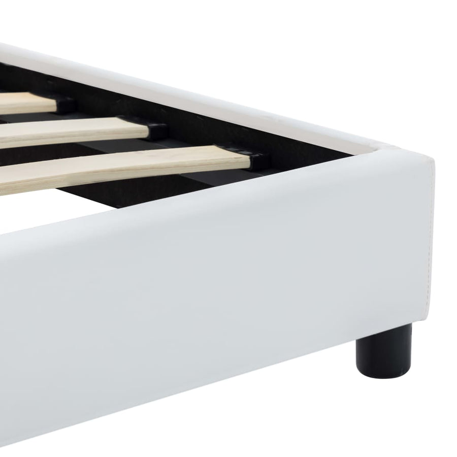 Bedframe Kunstleer 140 x 200 cm Wit