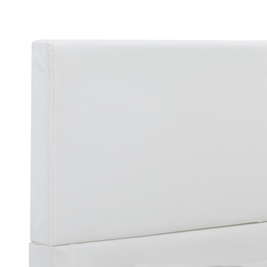 Bedframe Kunstleer 140 x 200 cm Wit