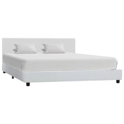 Bedframe kunstleer wit 160x200 cm