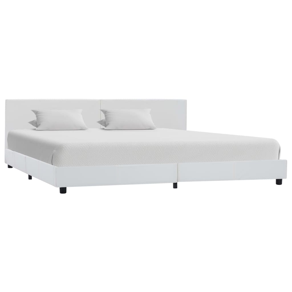 Bedframe Kunstleer Wit 180X200 Cm 180 x 200 cm