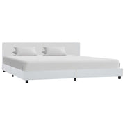 Bedframe kunstleer wit 180x200 cm
