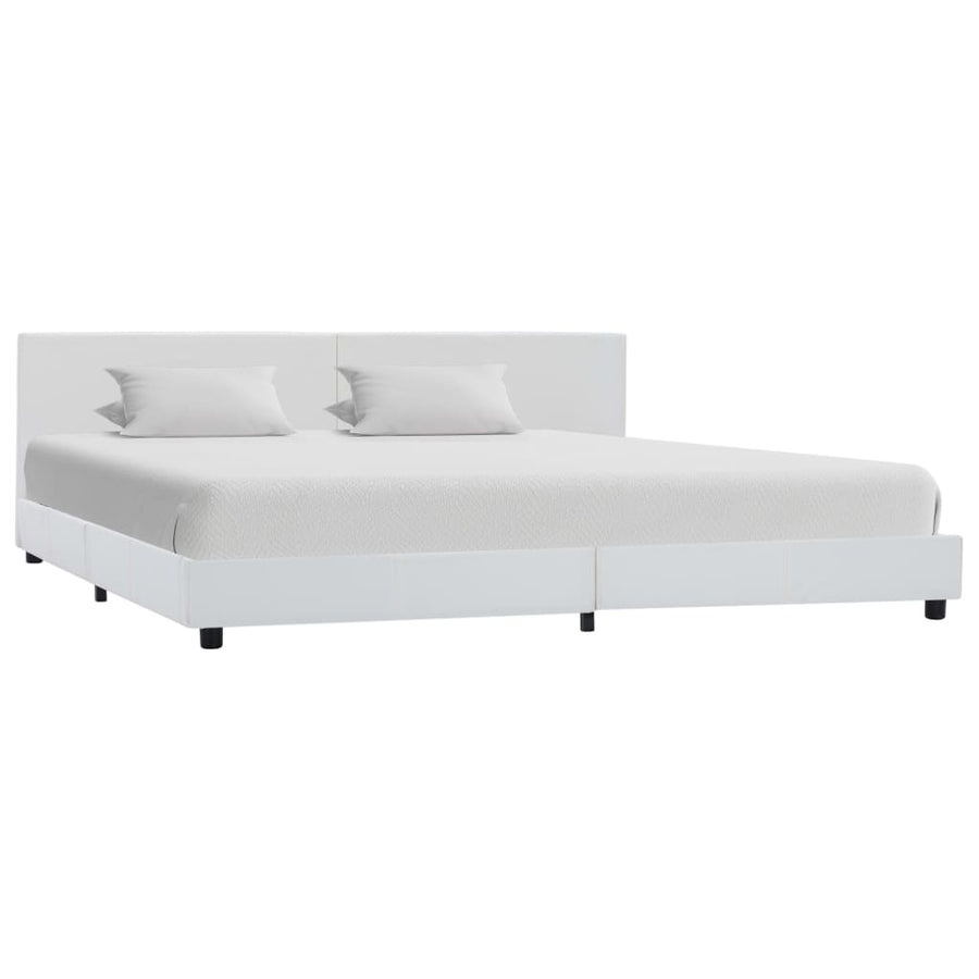 Bedframe Kunstleer Wit 180X200 Cm 180 x 200 cm