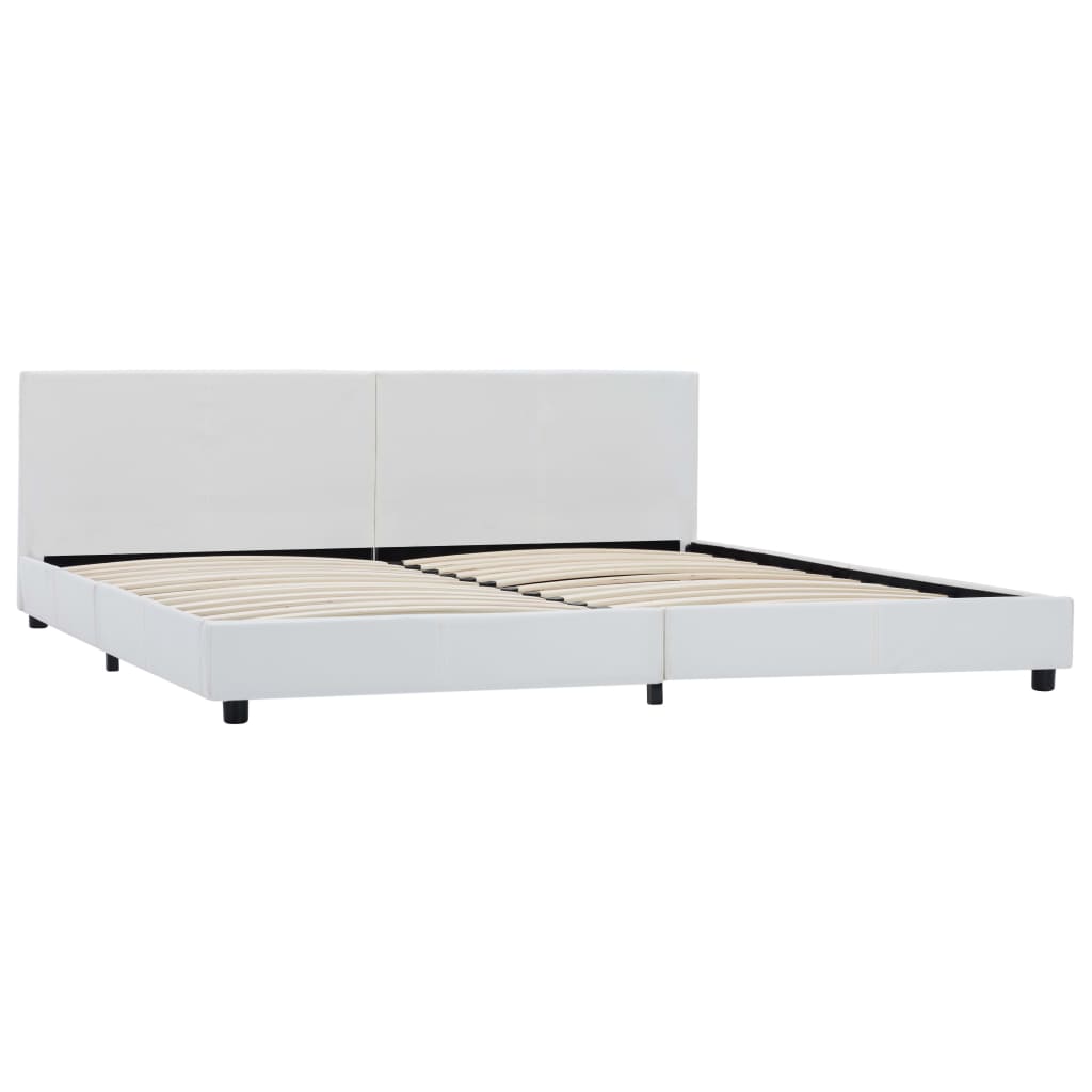 Bedframe Kunstleer Wit 180X200 Cm 180 x 200 cm