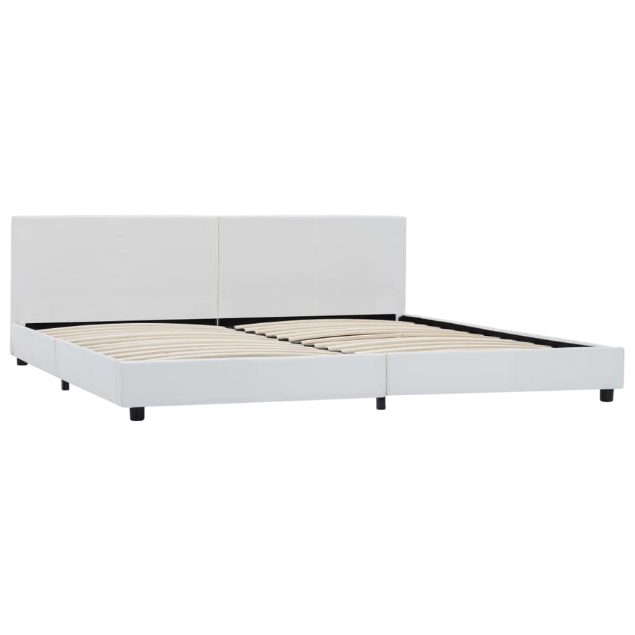 Bedframe Kunstleer Wit 180X200 Cm 180 x 200 cm