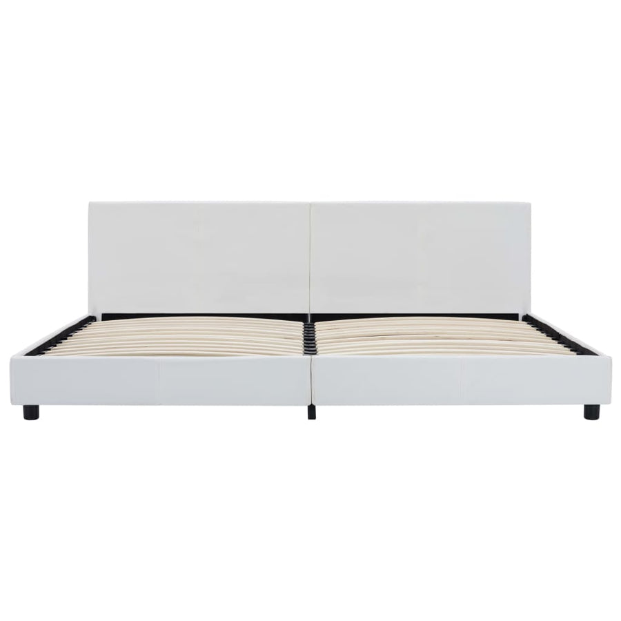 Bedframe Kunstleer Wit 180X200 Cm 180 x 200 cm