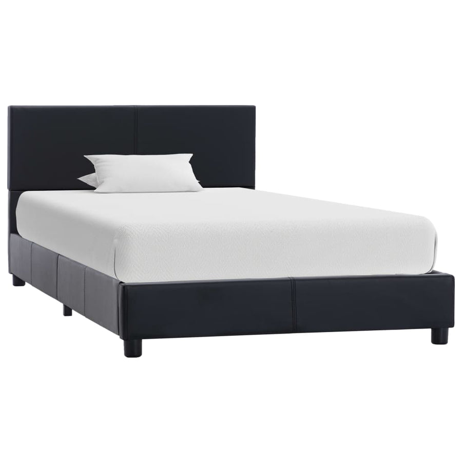 Bedframe Kunstleer Zwart 100X200 Cm 100 x 200 cm