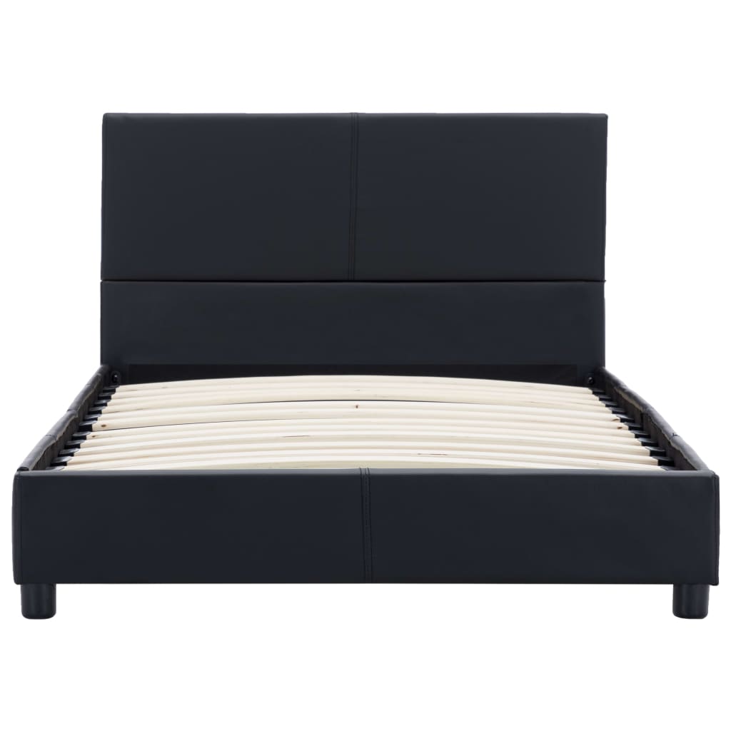 Bedframe Kunstleer Zwart 100X200 Cm 100 x 200 cm