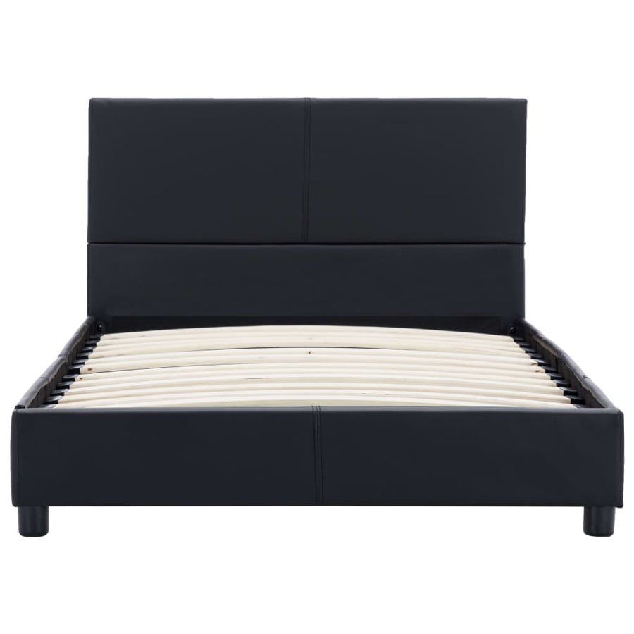 Bedframe Kunstleer Zwart 100X200 Cm 100 x 200 cm