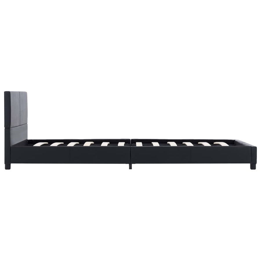 Bedframe Kunstleer Zwart 100X200 Cm 100 x 200 cm