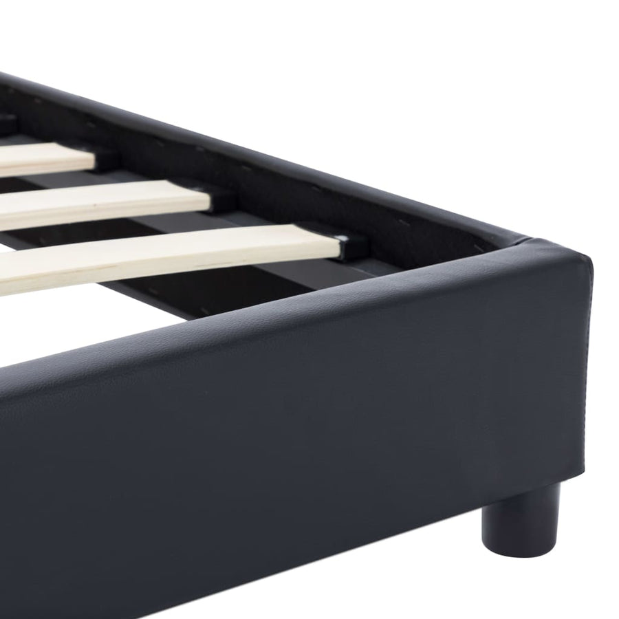 Bedframe Kunstleer Zwart 100X200 Cm 100 x 200 cm