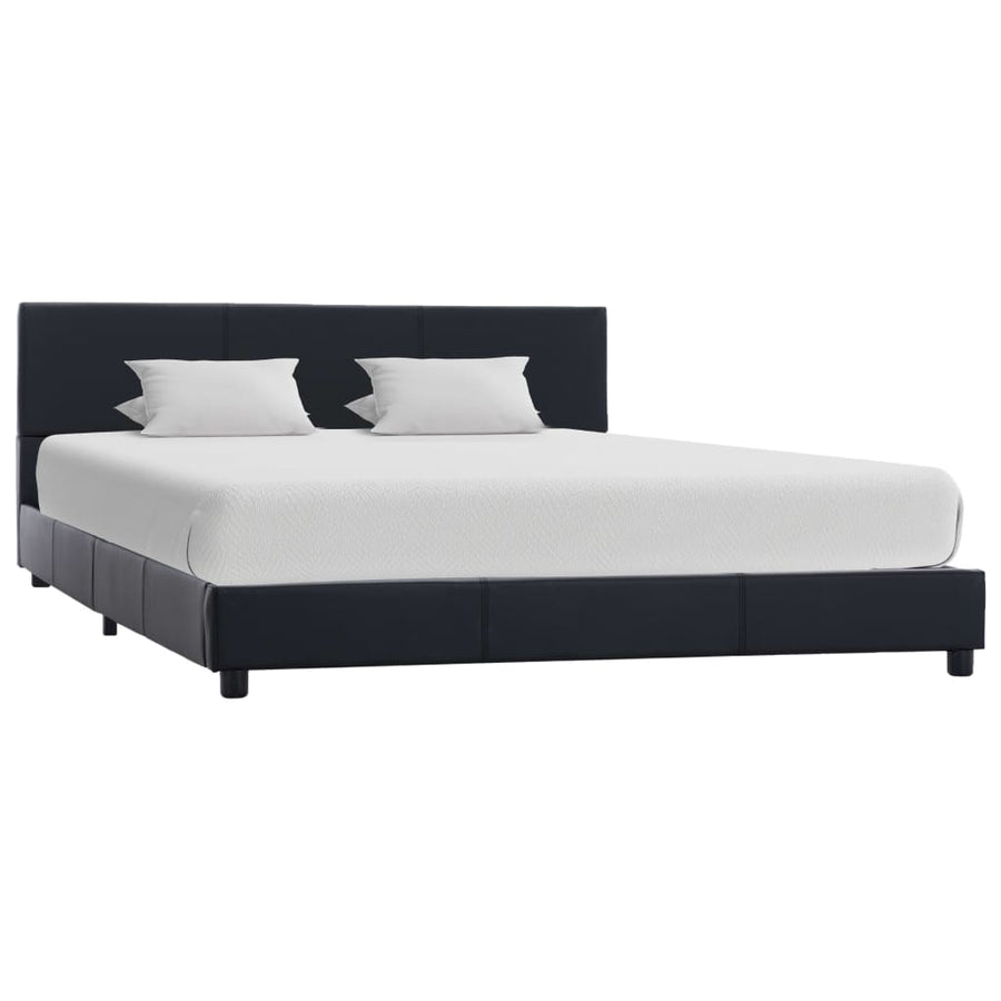 Bedframe Kunstleer Zwart 120X200 Cm 120 x 200 cm